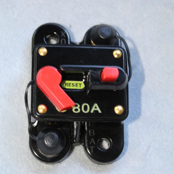 1 Pc of 80 Amp Circuit Breaker Trolling Motor Auto Car Marine Boat Bike 80A - Picture 1 of 4